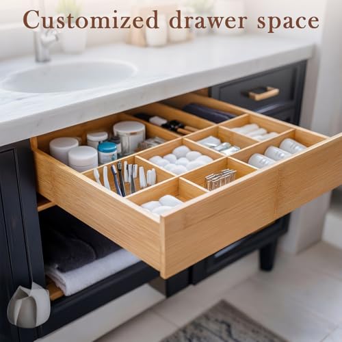 18-Pack-Bamboo-Drawer-Dividers-Inserts-3-Sizes-Adjustable-for-Drawer-Organizers-Kitchen-Utensils-Storage-Home-Office-Bathroom-Dresser-Cosmetic-71-x-23-in-47-x-23-in-315-x-23-in