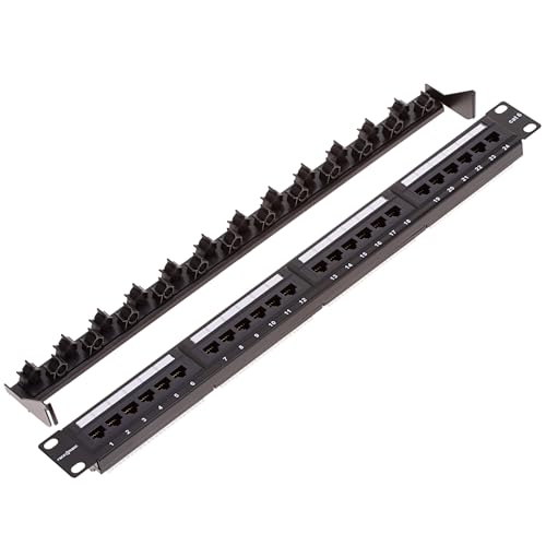 Patch panel 24 x RJ45 UTP cat.6 para distribución centralizada de red 1Gb 4