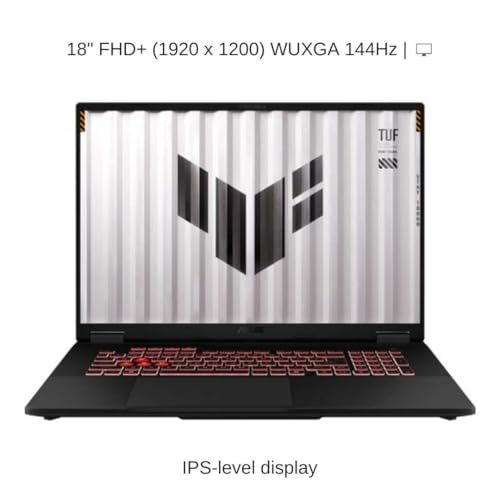 Image of HIDevolution [2025] ASUS TUF Gaming A18 FA808UH 18 inch FHD+ 144Hz IPS-Level, 3.8 GHz Ryzen 7 260, RTX 5050, 16 GB DDR5 RAM, 2 TB PCIe SSD, Windows 11 Home