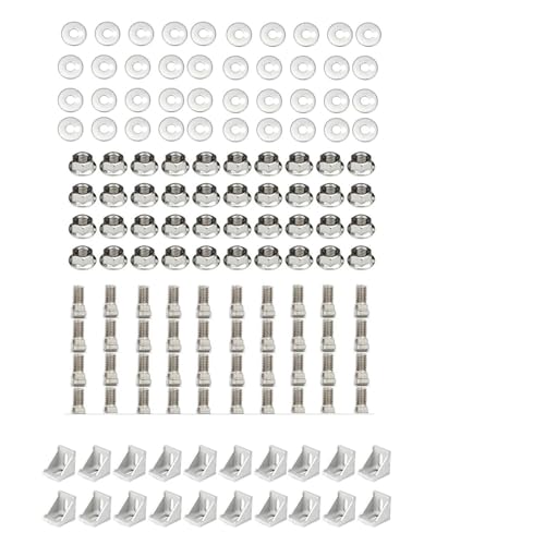 Connecteurs profilés aluminium 3030 avec équerre angle vis T et écrou M6