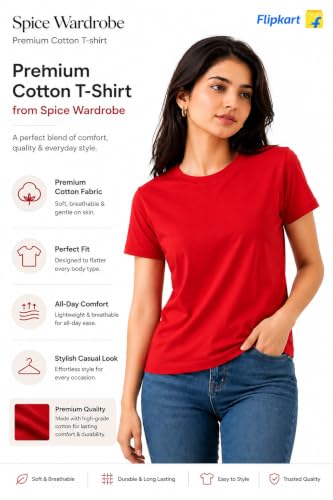 Image of Women's Plain Cotton T-Shirt