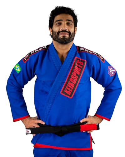 Kimono Jiu Jitsu Ouro Keiko Sports Unissex A2 Azul