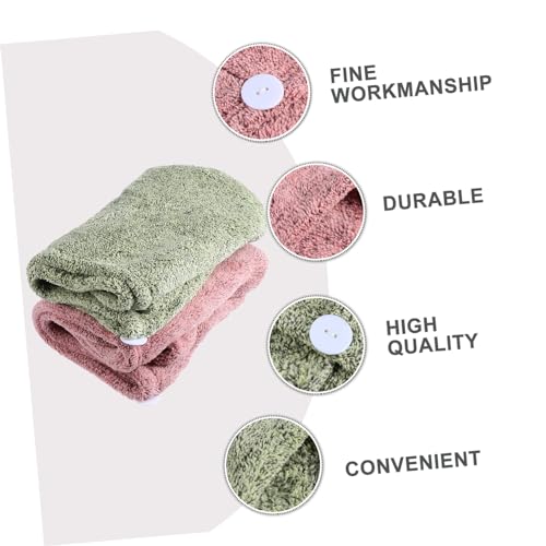 FOMIYES Touca De Cabelo Seca 2 Peças Toalha De Cabelo Envoltório Secador De Cabelo Chapéu De Secagem