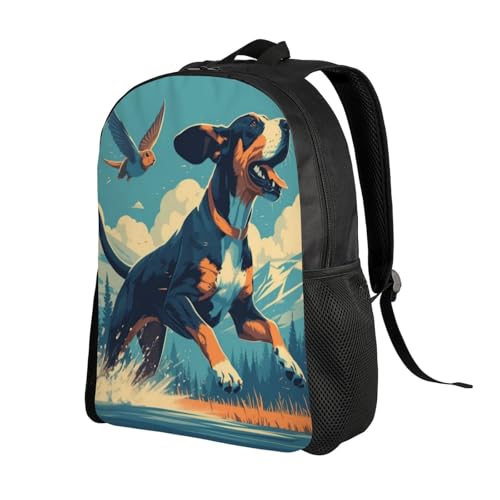 Comfort Fit Unisex Dog Bird Mountain Lake Backpack Durable for Daily Commute & Travel Adventures 16 Inch2
