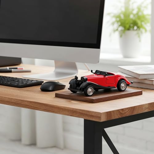 Image of Amazon Brand - Metal Die Cast 1:37 Vintage Open Car | Red | Classic Collectable Model for Kids & Adults