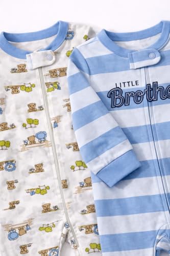 Image of TuddyBuddy 100% Cotton Multi Color Zipper Romper Sleepsuit /Romper /Jumpsuit for Baby Boy & Baby Girl