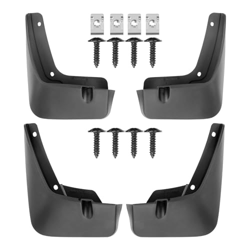 Image of Mud Flaps Splash Guards Fit for 2020-2024 Hyundai Palisade | No Drilling Required Bendable Mud Guards | Front & Rear 4-Piece Set Car Accessories