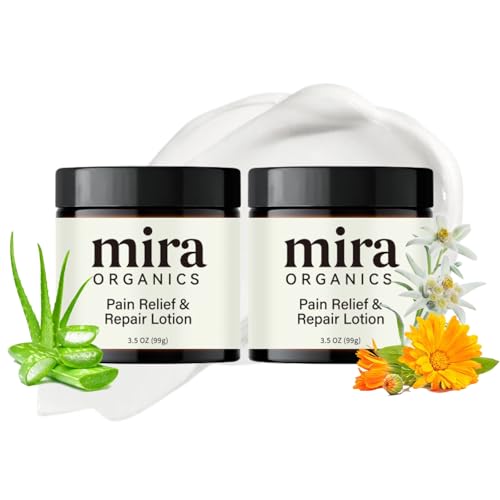 Mira Pain Relief & Repair Lotion - Mira Organics for Neuropathy - Mira Organics Body Cream with Arnica Montana Chamomile Helichrysum Oil (1pcs)