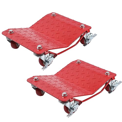 DEXSO 2 Tire Wheel Dolly Car, Carbon Steel Heavy Duty ...