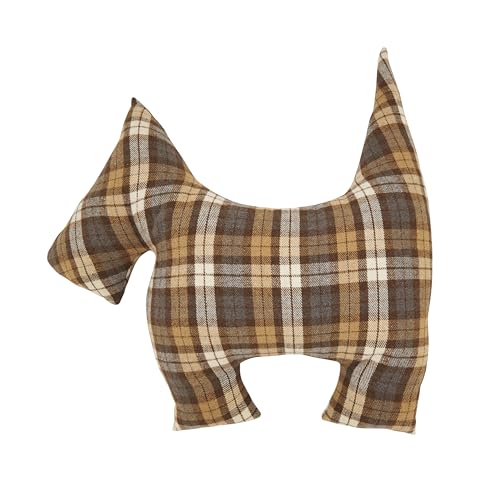 SARO LIFESTYLE Almofada xadrez Scotty Dog com enchimento de poliéster