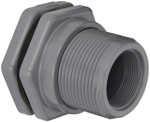 Hayward Flow Control Bulkhead Tank Fitting, 2", CPVC/FPM, FPT x FPT BFA2020TFS - 1 Each