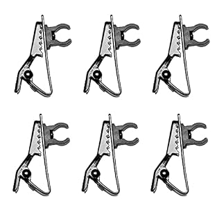 Package includes: The package includes 6ocs metal microphone clips, a small microphone replacement kit allows you to use these microphone clips at any time High-quality material: The microphone strap clip is made of high-quality metal, strong and dur...