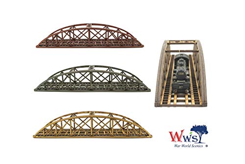 War World Scenics Single Track N-Gauge MDF Bowstring Bridge 200mm (Choose Colour) – Railway Modelling Scale Railroad Model Diorama Rail Layout Landscape - Thumbnail 2