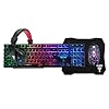 Combo GAMER 4 em 1 MTS, Nightmare • Mouse 4D - 3600 Dpi • Teclado RGB LED Rainbow Anti-Ghosting • Fone e Microfone Headset 45mW Stereo • Mousepad 290x250 • Quality Premium • Setup Gamer