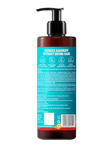 Image of Pilgrim Australian Tea Tree & Salicylic Acid Anti-Dandruff Shampoo with Cool Menthol | Up to 100% Dandruff Reduction*| Soothes Itchy Scalp | Non-Drying Formula | All Hair Types | For Men & Women (400ml - Pack of 2)