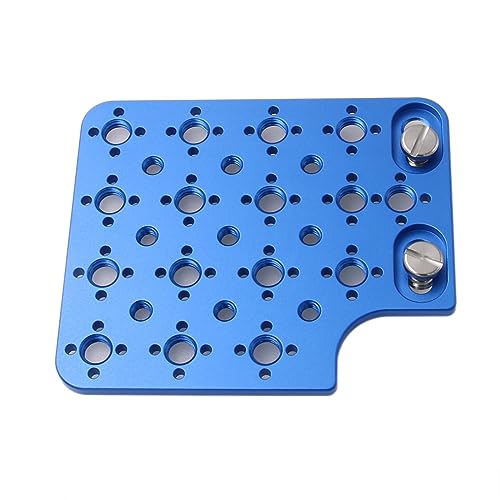 HangTon Camera Cheese Plate Side Mounting for ARRI ALEXA Mini LF Teradek Vaxis Rig Wireless Receiver Follow Focus Motor with 3/8" 1/4" Thread (Blue) - Image 3