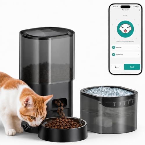 Smart WiFi Cat Food Dispenser with Voice Recorder