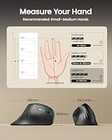ProtoArc EM11 NL Kabellos Bluetooth5.0 Ergonomische Vertikale Maus – Ansicht 7