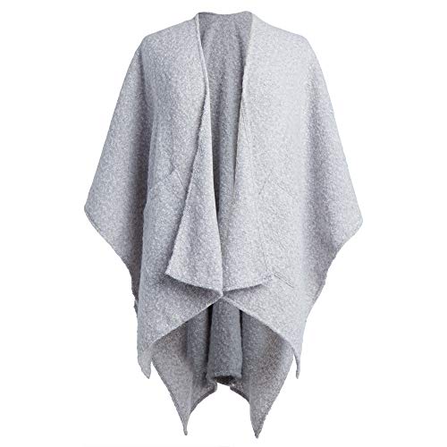 DEMDACO Women's Soft Grey Hope and Healing One Size Fits Most Polyester Fabric Fashion Shrobe Cover Up Wrap