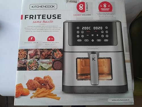 Friteuse Sans Huile De 8l - 8 Programmes Airmedwxl De Kitchencook