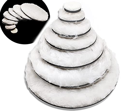 Image of DIY Crafts 1-7 inchinch Felt Pad For Car Polishing Soft Auto-Stick Pad Buffing Cleaning Polisher Industry Furniture Glass Steel Tableware Precise Instrument Marble (4 Pcs, 3 inch inch Fur Felt Pad Only)