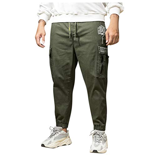 Alalaso Mens Loose Fit Elastic Joggers Pants Fashion Relaxed Jeans Trousers Athletic Sport Trousers