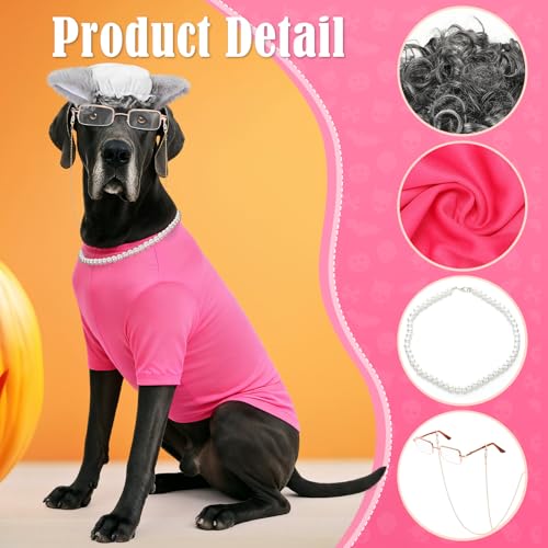 Disfraz Abuela Para Perro Mediano a Grande Halloween 7 piezas miniatura 3