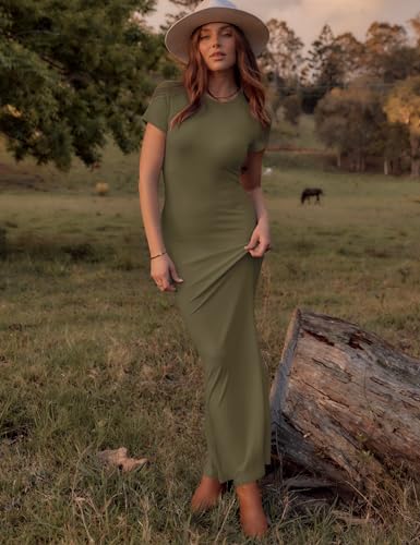 Image of LOMON Women Fishtail Hem Ribbed Maxi Dresses Summer Casual Stylish Y2k Sexy Fitted Lady Elegant Cotton Soft Lounge Dress