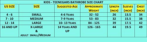 By Lora Hooded Microfiber Coral Kid's Beach Robe, Size Small, White #TOP1