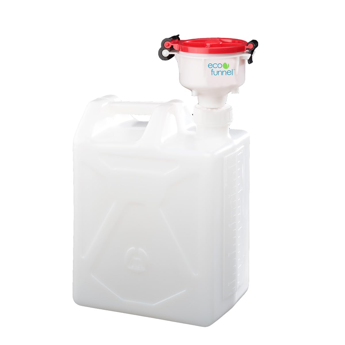 4 inch ECO Funnel System, 20 Liter Rectangular Carboy with 70mm Closure, Red Lid