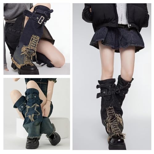 Beinlinge Punk con Correa de Hebilla Regulable para Botas de Plataforma 3