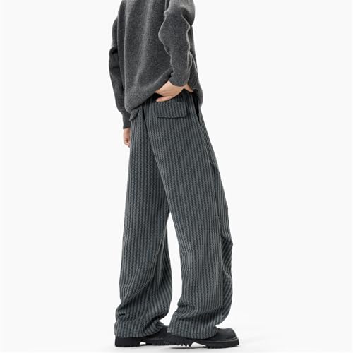 Seidarise Men's Wide - Leg Textured Pants, Loose Fit with Unique Waffle Pattern, Versatile for Casual Wear2