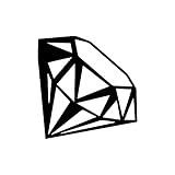 Diamond Silhouette Sticker Vinyl Decal Notebook Car Window Laptop 4'x 4' (Black)
