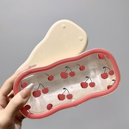 Image of Glasses Case Hard Shell, Clear Eyeglass Case, Cute Holder for Sunglasses and Reading Glasses