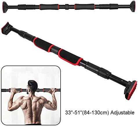 LCK Pull Up Bar, Doorway Pull Up Bar Household Without Screw Installation Horizontal Bar for Home Gym Exercise Fitness, Adjustable Length, Maximum Load of 440 lbs