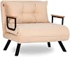 Pafu Sando Single Folding Bed Sofa - Cream