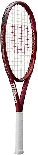 Miniatura 4 de Wilson Triad Five - Raqueta de tenis encordada con hilo rojo Luxilon Element Soft IR 127, combo que cambia el juego en un marco amigable con los