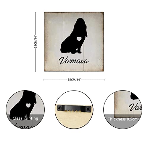 Personnaliser mur vide salon avec plaque en bois rustique berger des Shetland 35cm