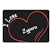 Produktbild Multifanshop Mousepad Modern I Love Zypern schwarz
