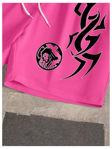 Men's 2 Piece Casual Outfits Y2K Short Sleeve Graphic Tees & Drawstring Track Shorts Streetwear4