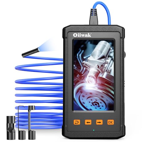 Oiiwak Endoscope Camera with Light, 5.5 mm Borescope, 4.3' IPS Screen HD Digital Snake Inspection...