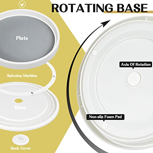 Image of Non Skid Lazy Susan Turntable,Single Round Rotating Kitchen Spice Organizer for cabinets,Pantry, Bathroom, Refrigerator (12Inch)