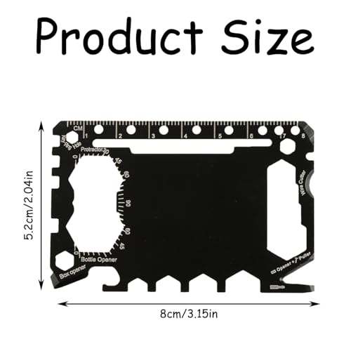 46-in-1 Stainless Steel Multi-Tool Card for Camping & Gifts - Image 2