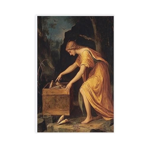 WJWART Pandora's Box - Póster de lienzo para decoración de dormitorio, decoración de paisaje, regalo de 60 x 90 cm