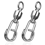 9KM DWLIFE Kugellager Angelwirbel 25 Stück, Forellen Wirbel Angeln,angelzubehör hohe Festigkeit Schnappwirbel Schnellverbinder Angelgerät für Salzwasser