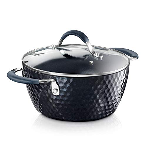 NutriChef - Pentola da forno olandese con coperchio, 3,6 litri, piccolo, nero