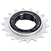 Hycline Single Speed Bike Freewheel: 18T Compatible with 1/2''×1/8'' Bicycle Freewheel - Threaded Type Freehub Replacement Parts (Black/Silver)
