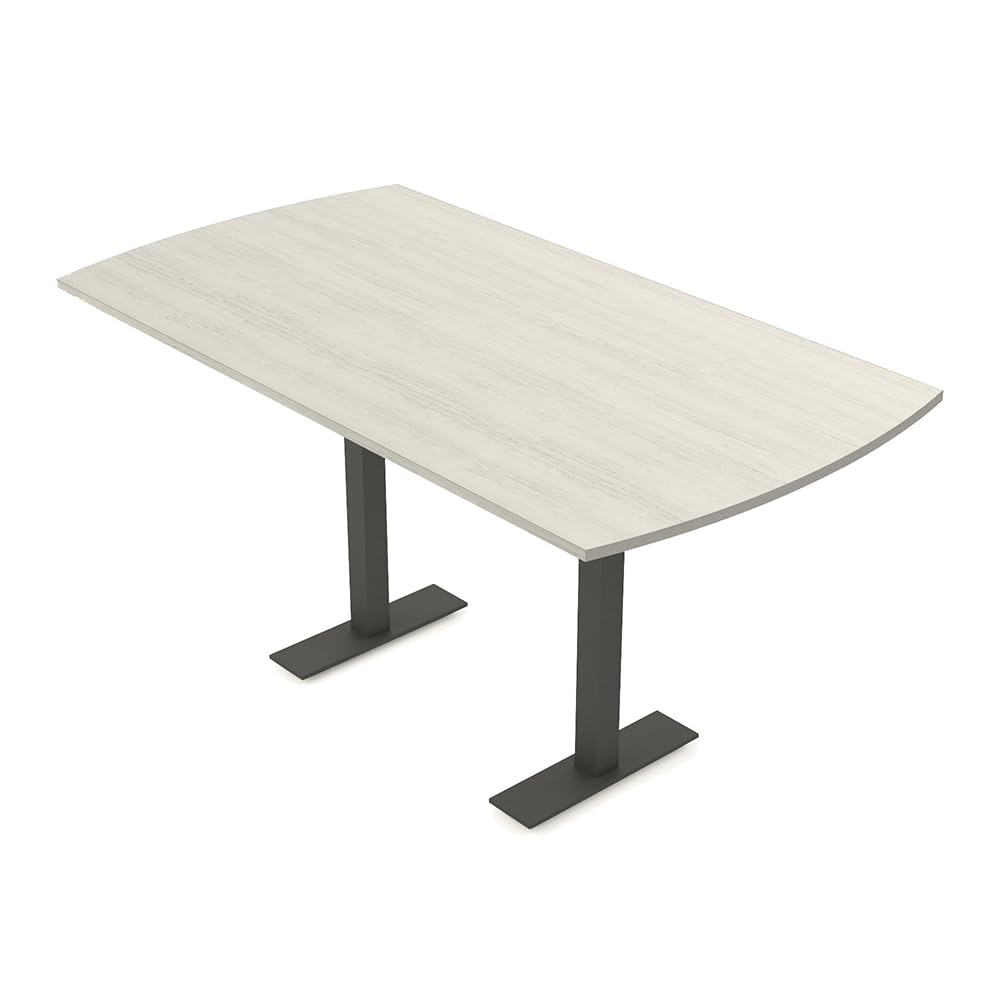 SKUTCHI DESIGNS INC. Large Arc Rectangle Shaped Bistro Table | Standing Height Meeting Table | 43" H Bistro Table | Harmony Series Office Table | 46"
