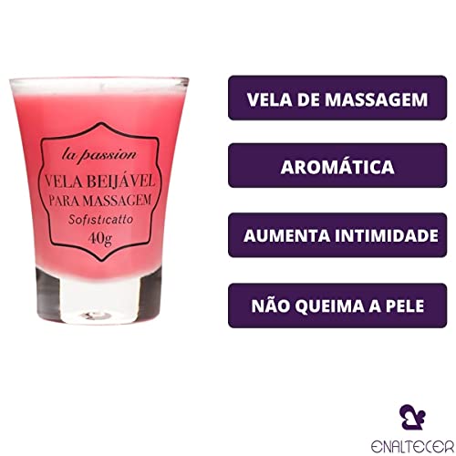 Kit 5 Velas De Massagem Corporal Relaxante Aroma Suave