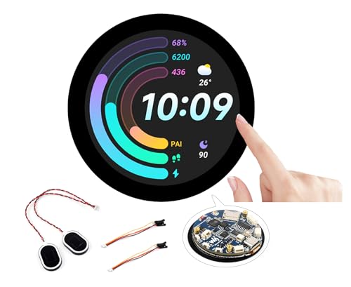 Image of ESP32-S3 1.85inch Touch Display Development Board, 360x360 IPS LCD, Dual-Core Processor Up to 240MHz, Audio Codec, Support Offline Speech Recognition and AI Speech Interaction, with 8Ω 2W Speaker